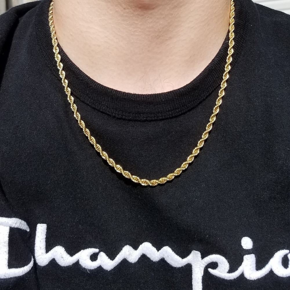 Gold Chain 14k Gold Rope Necklace
